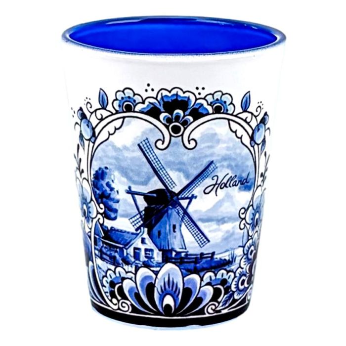 Delfts Blauw Shotglas Molen Klassiek 