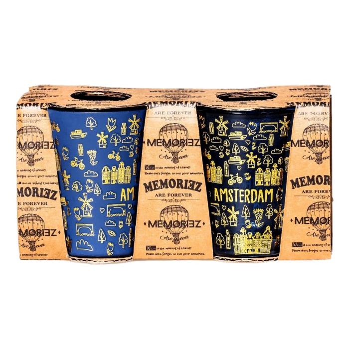 Memoriez Shot glasses Amsterdam Black/Gold