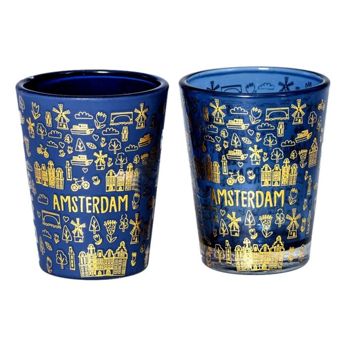 Memoriez Shot glasses Amsterdam Black/Gold