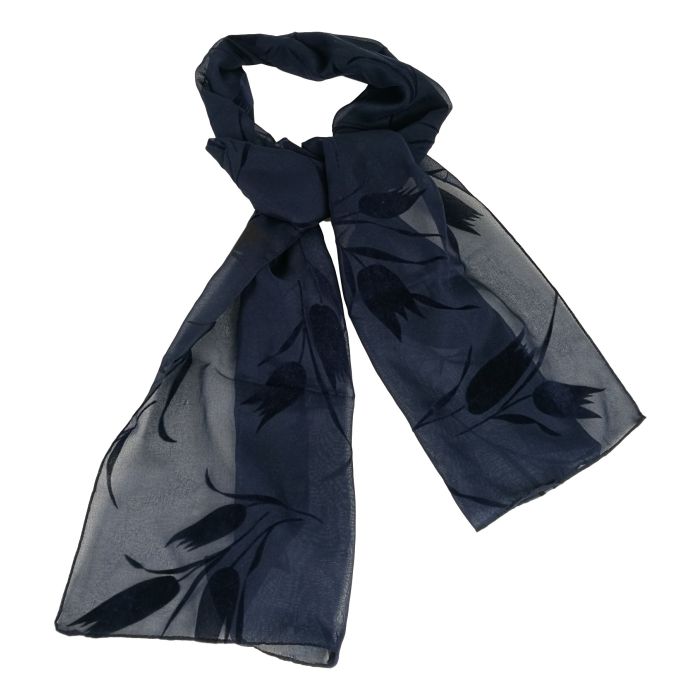 Sjaal Donker Blauwe Tulpen
