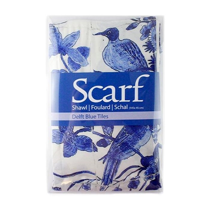 Scarf Delft Blue Birds, Rijksmuseum