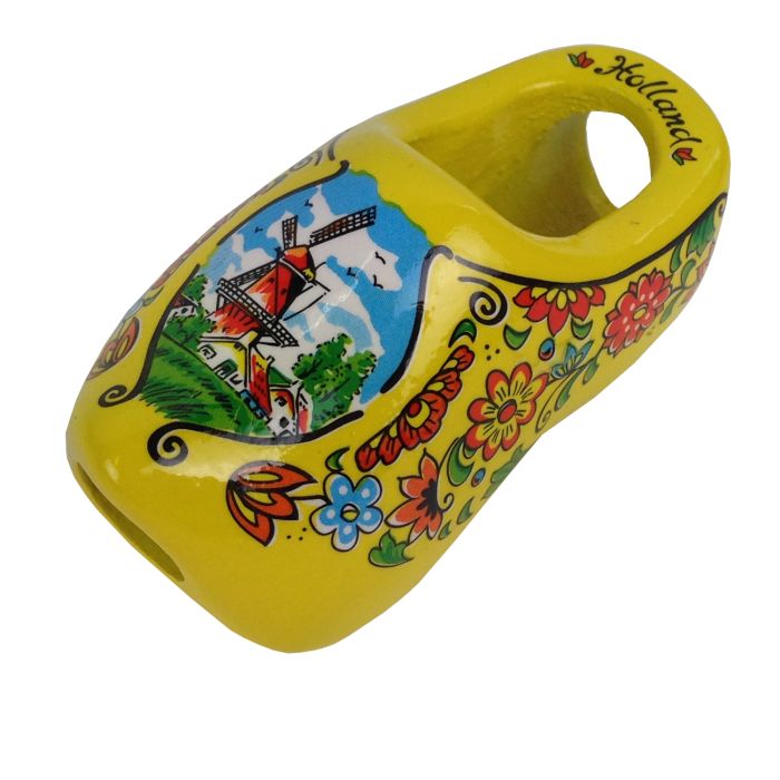 Houten sjaalklomp, geel