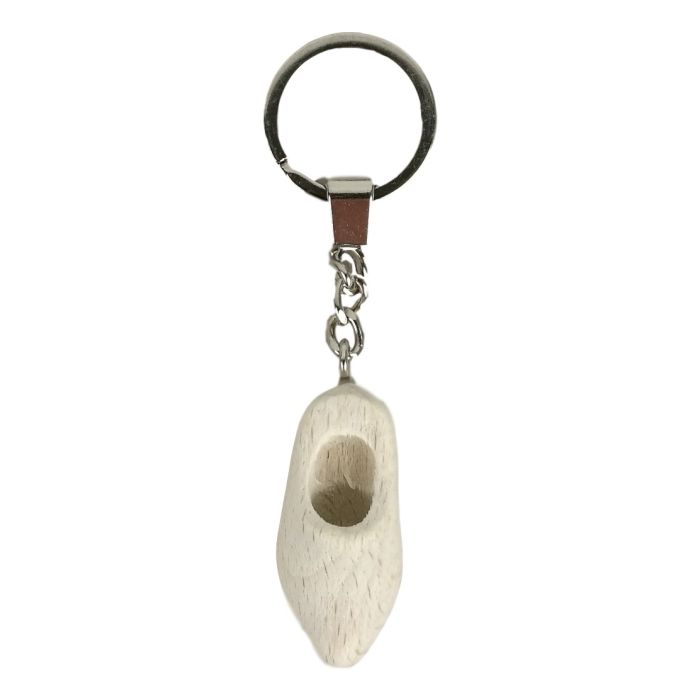 Sleutelhanger 1 blank houten klompje