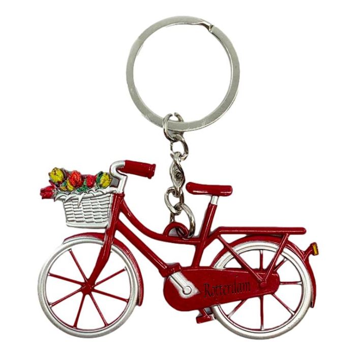 Keychain Bicycle "Rotterdam", Red