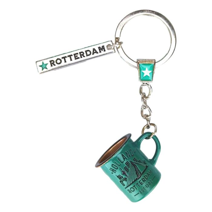 Rotterdam Mug Keychain - Green