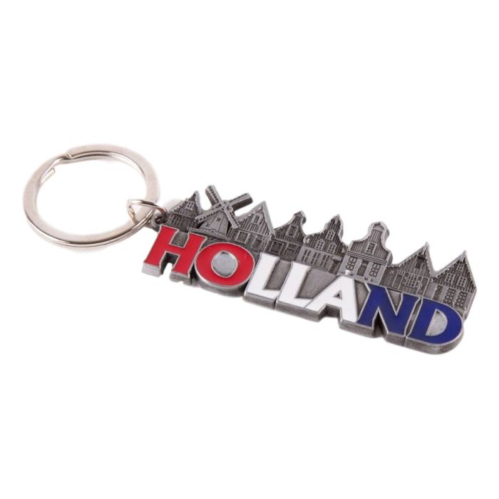 Sleutelhanger Dorp Holland Tin