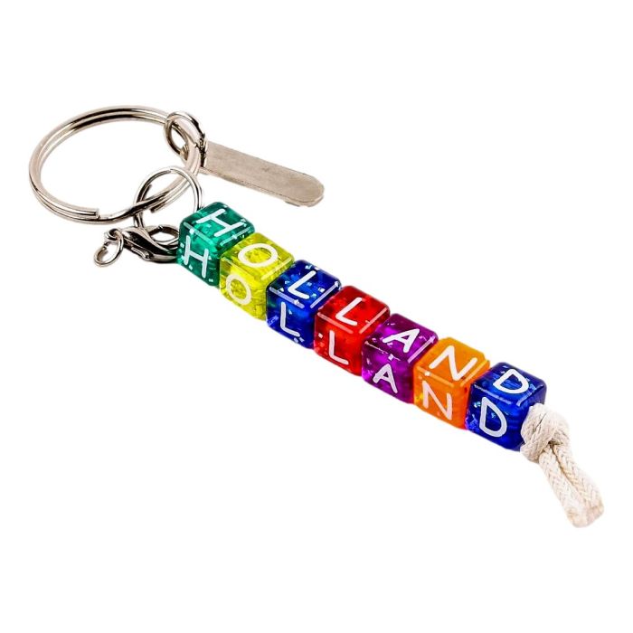 Keychain Colored Letter Beads - Holland