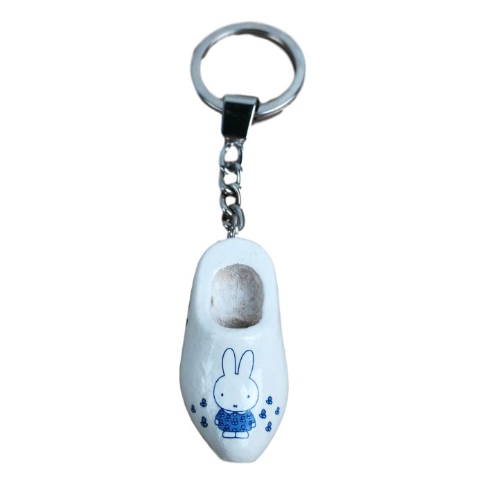 White Keychain "Miffy in Blue Dress" , 4cm