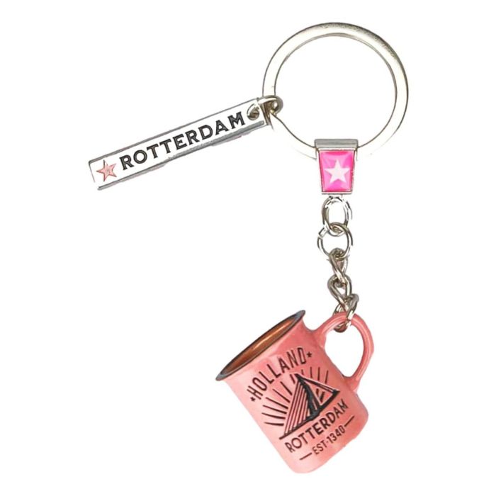 Rotterdam Mug Keychain - Pink