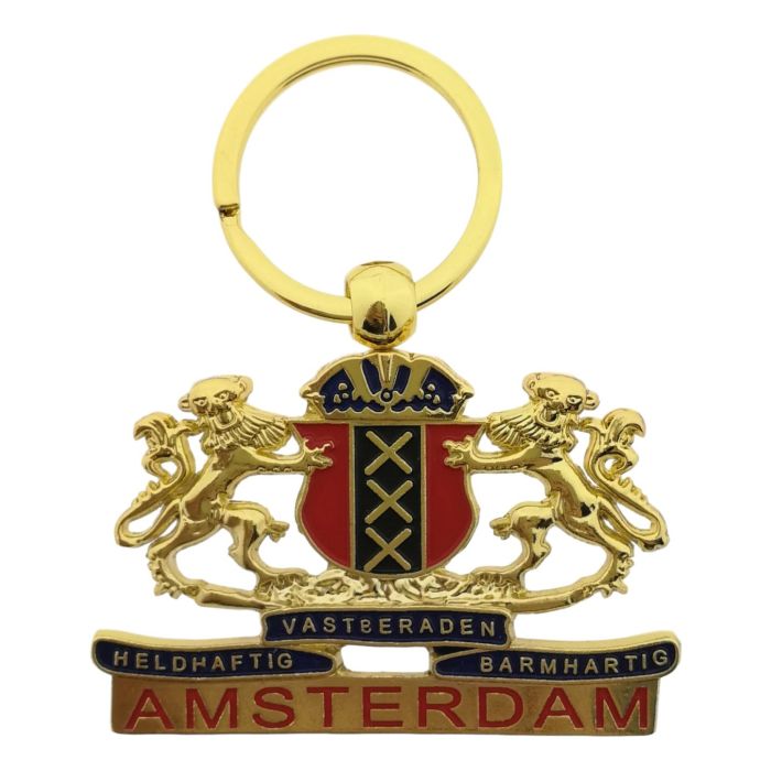 Keychain "Coat of Arms of Amsterdam - Gold"