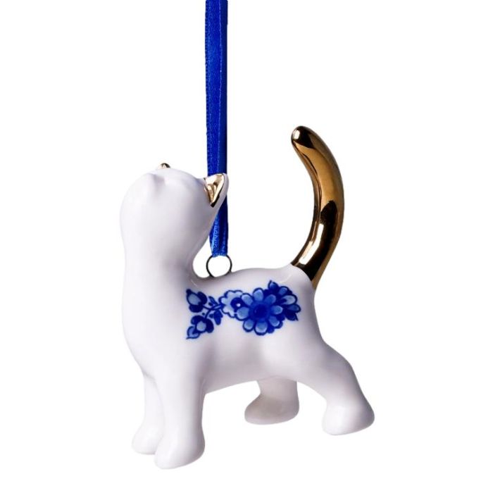 Pleading Cat Christmas Ornament