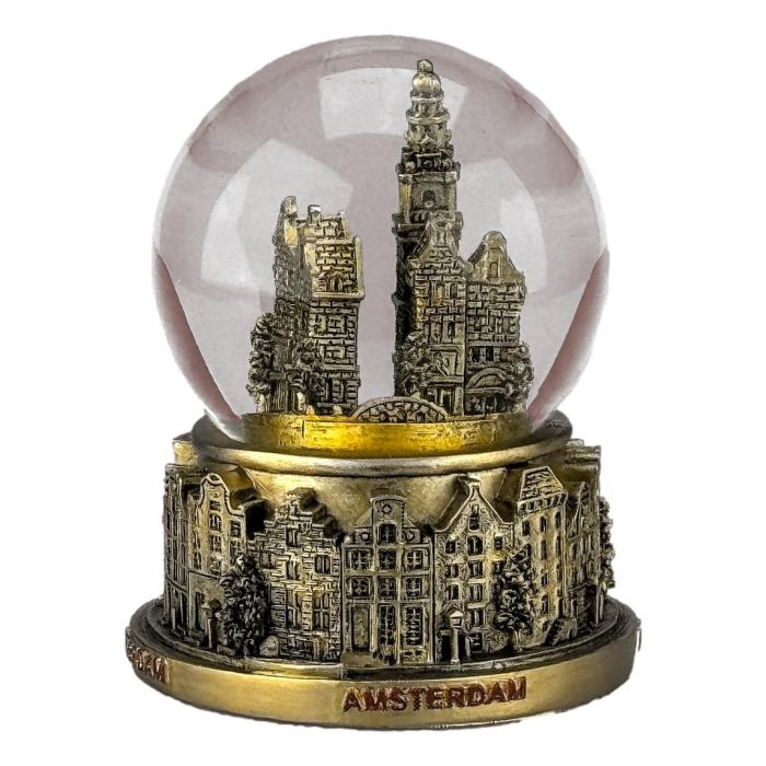 Snow globe Amsterdam - Gold-colored, 9 cm