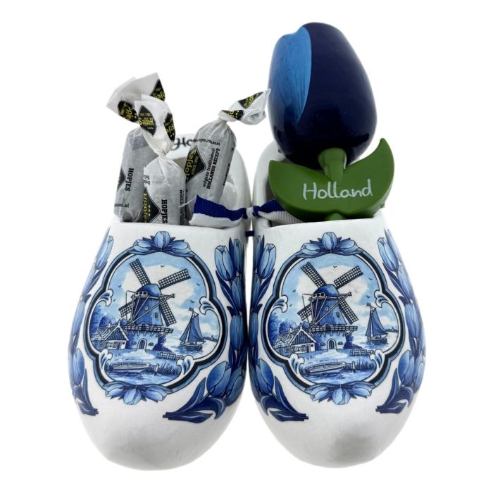 Blauw Snoepcadeau met Klompen en Snoep
