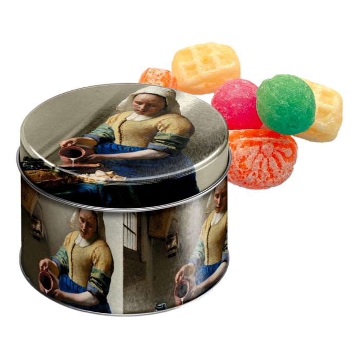 Milkmaid Candy Tin with Traditional Dutch Sweets