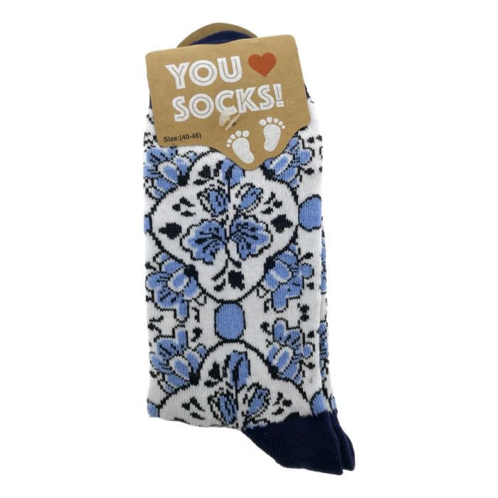 Socks "Delft Blue Pattern" 40-46
