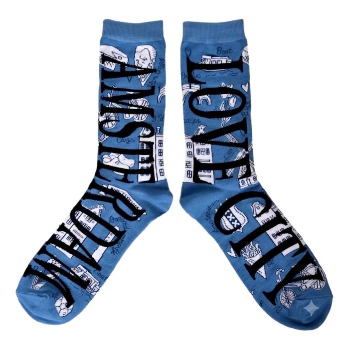 Socks Blue Love City Amsterdam - 41-46