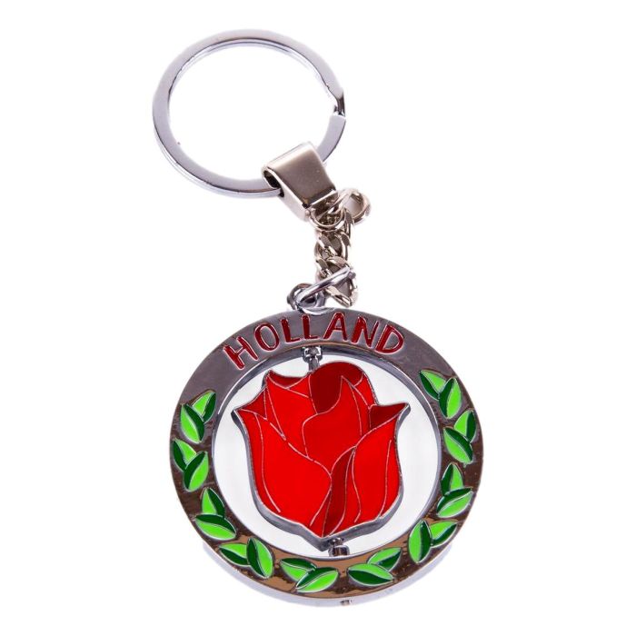 Sleutelhanger Grote Spinner Tulp Holland - Rood
