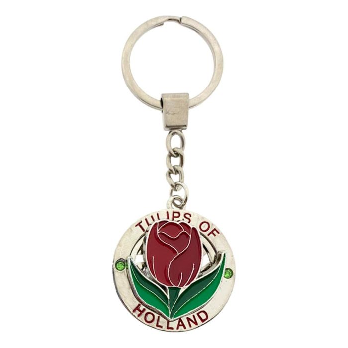 Sleutelhanger spinner tulp Holland - Rood