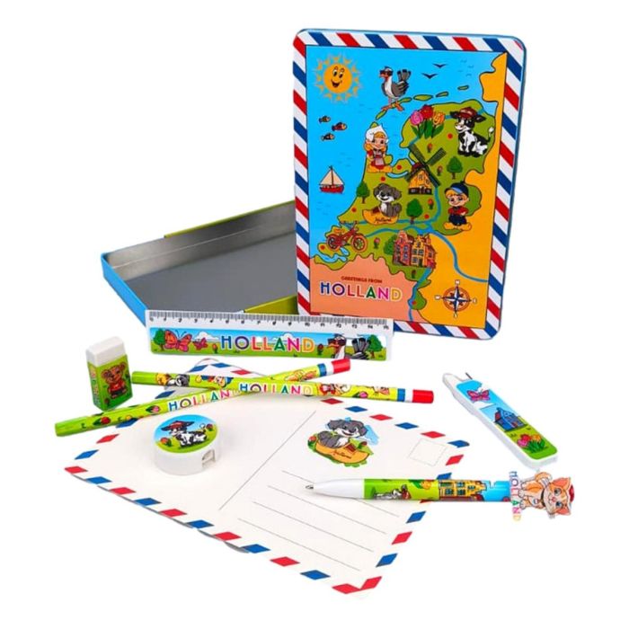 Holland Writing Set in Tin Storage Box