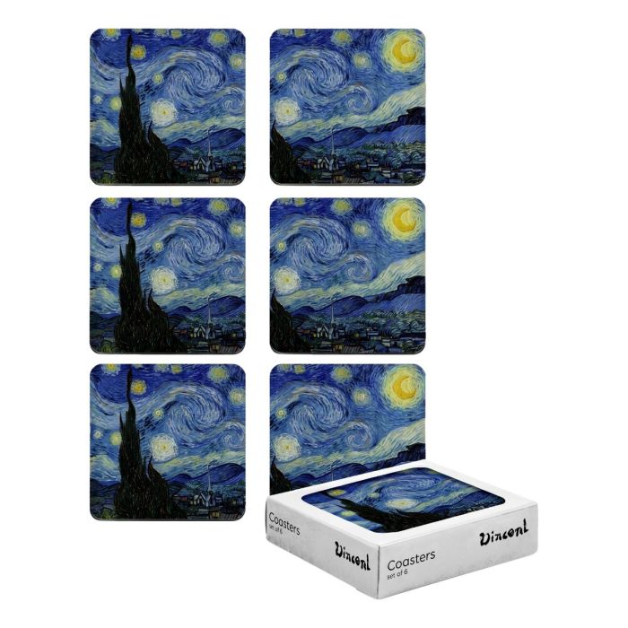 Vincent van Gogh - Sterrennacht onderzetters in doos
