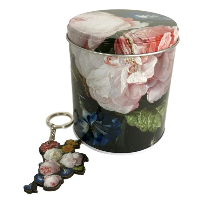Stroopwafel geschenk "Stilleven met bloemen"
