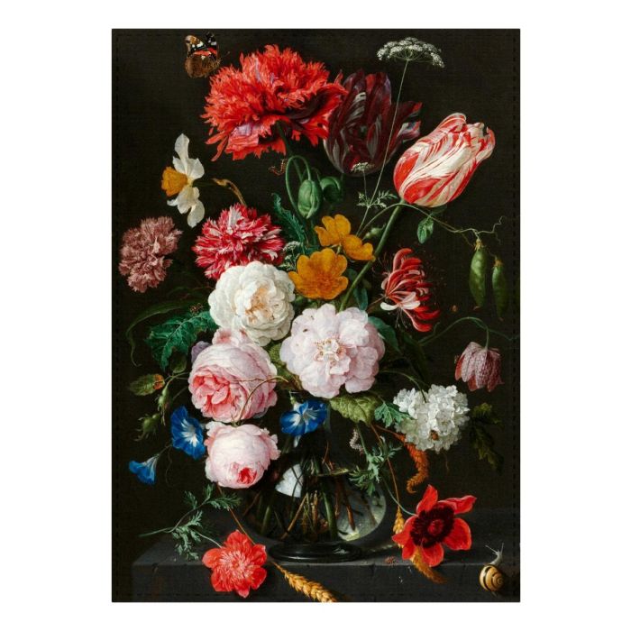 Theedoek "Stilleven met bloemen", J. de Heem