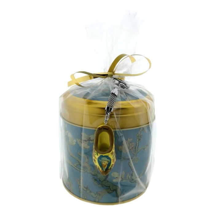Stroopwafel Geschenk "Amandelbloesem" met sleutelhanger