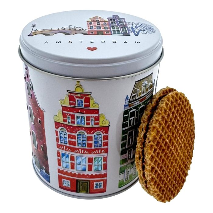 Stroopwafels in Blik "Amsterdam Grachten - Kleur"