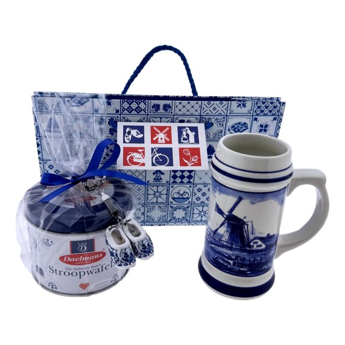 Cadeaupakket Holland – Bierpul en Stroopwafels