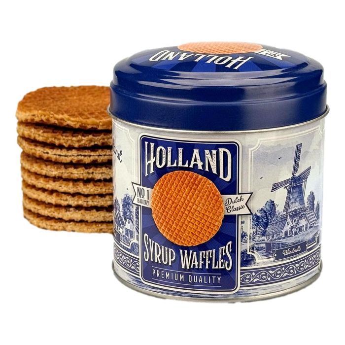 Stroopwafel Blikje "Delft Blue Classic"