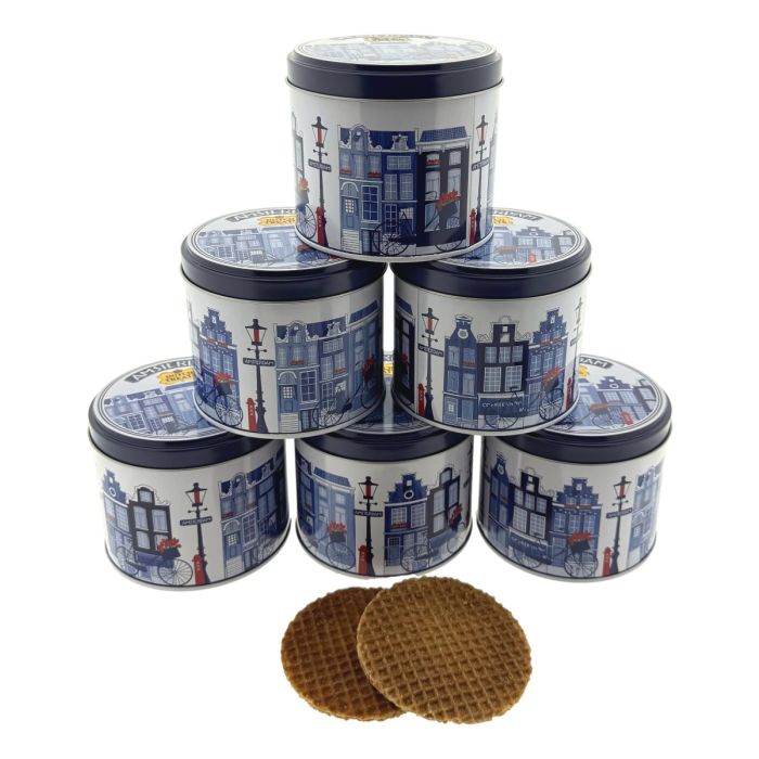 6x Stroopwafels in Blik "Classic Amsterdam" 