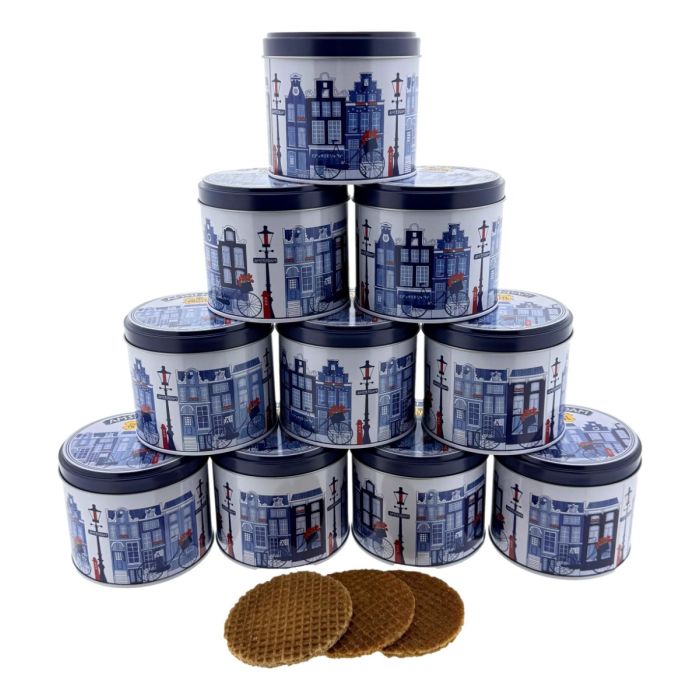 10x Stroopwafels in Blik "Classic Amsterdam" 