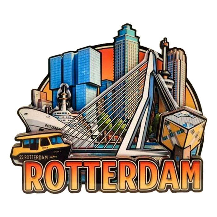 Refrigerator Magnet Rotterdam Skyline 