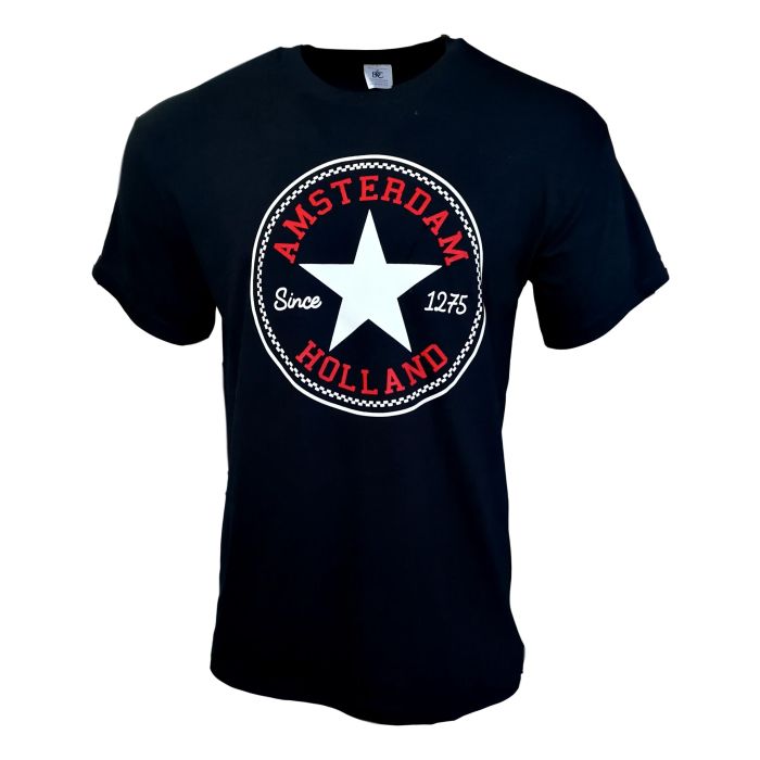 T-Shirt Amsterdam - Holland Witte Ster