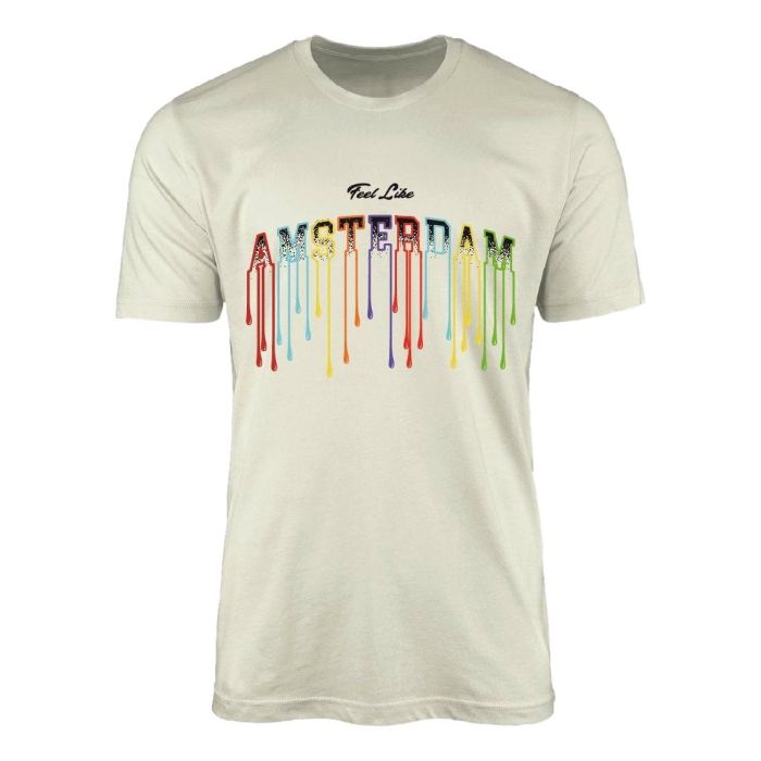 Unisex T-Shirt Feel Like Amsterdam - Beige