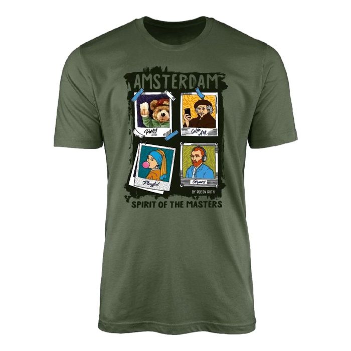 Unisex T-Shirt Spirit of the Masters - Amsterdam Olijf