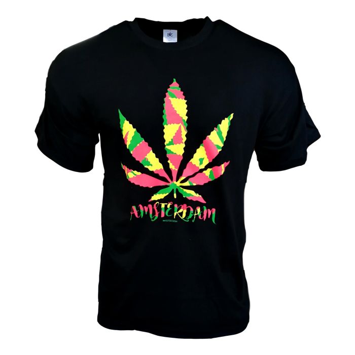 T-Shirt Amsterdam Rasta Wiet