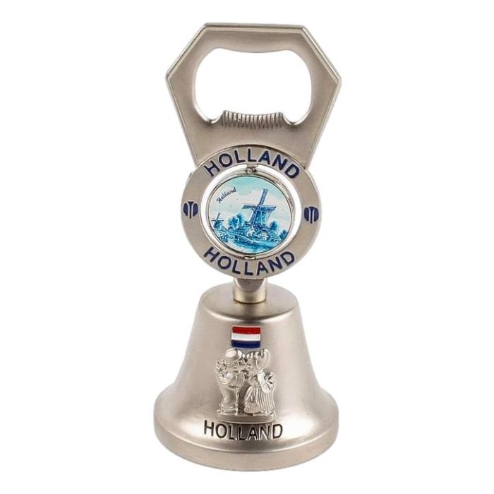 Holland Table Bell with Bottle Opener - Silvercolored
