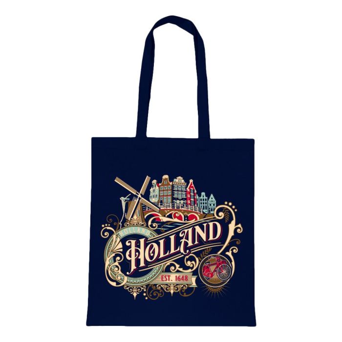 Katoenen Tas "Holland blauw"