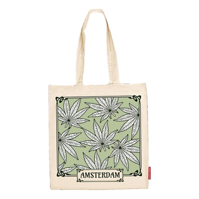 Tas Katoen "Wiet Blad Amsterdam"