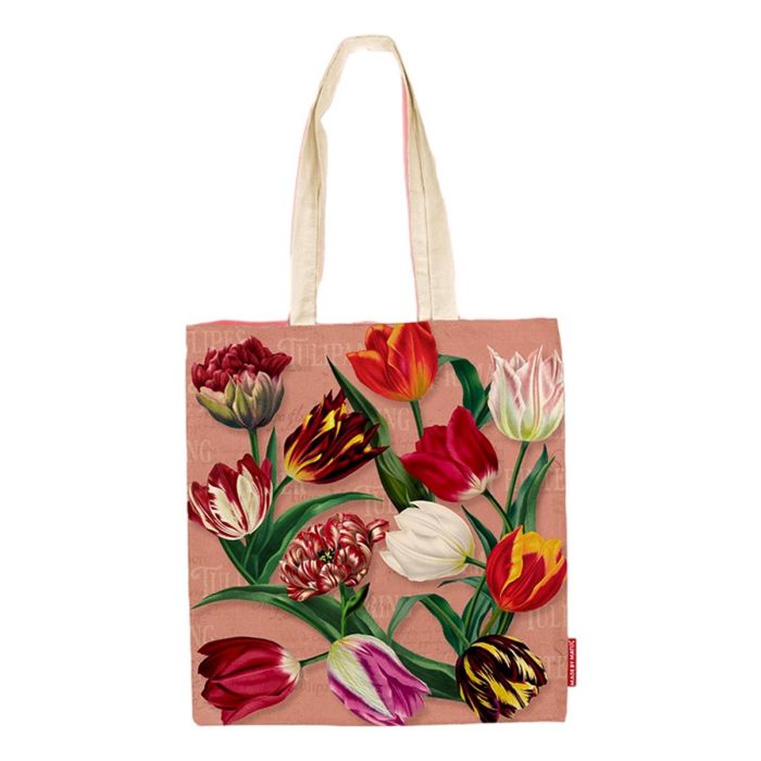 Tas Katoen  "Pretty Tulips Roze"