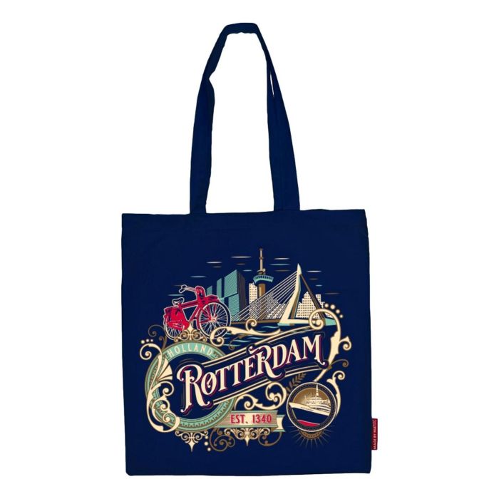 Shopper - Katoen "Rotterdam" - Blauw