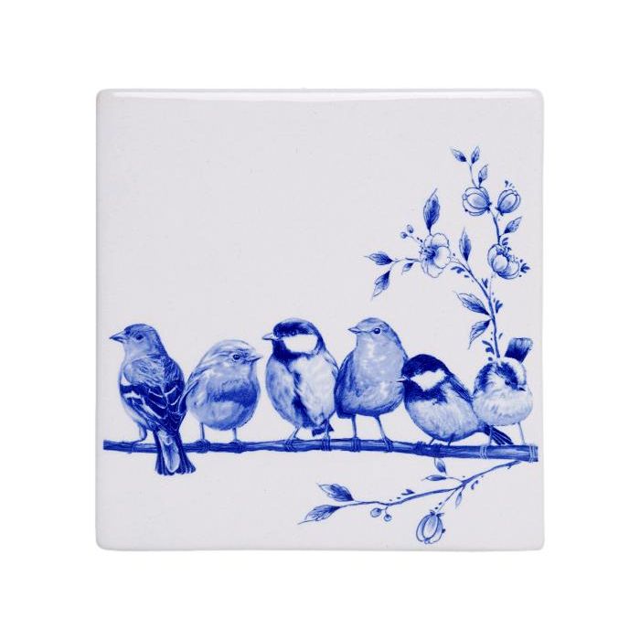 Tile Forest birds, 13 cm