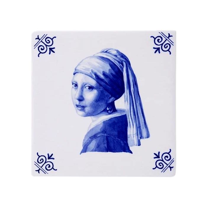 Tile Girl with Pearl, 13 cm