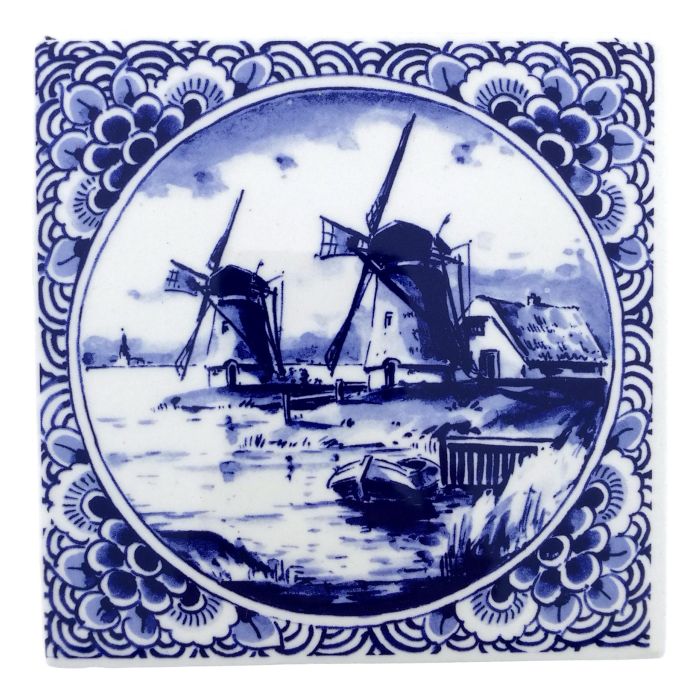 Tile "Two Mills", 13 cm