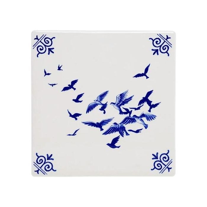 Tile "Birds", 13 cm