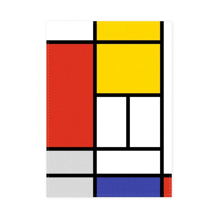 Theedoek "Composition With Large Red Plane" - Mondriaan
