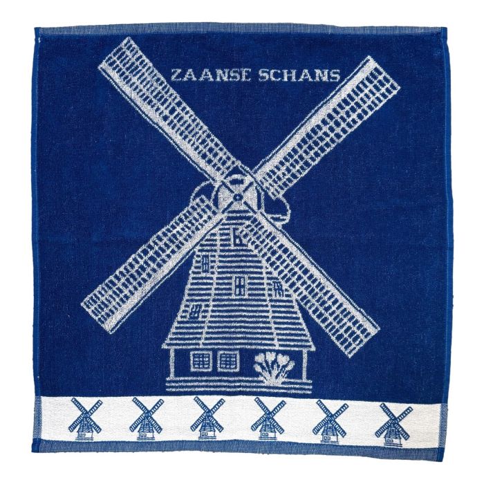 Zaanse Schans Windmill Kitchen Towel - Blue