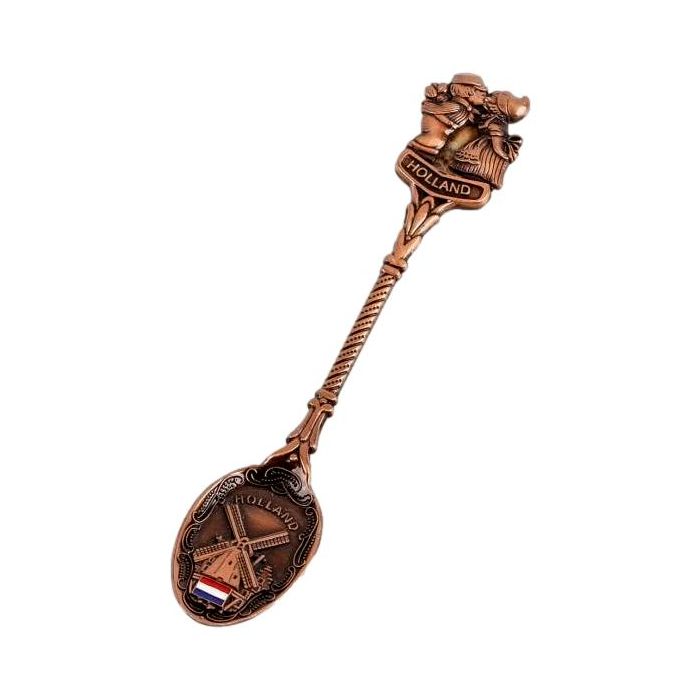 Teaspoon kissing couple in bronze color, in gift box