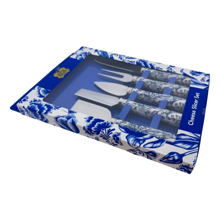 5 delige kaasmessenset "Delfts Blauw"